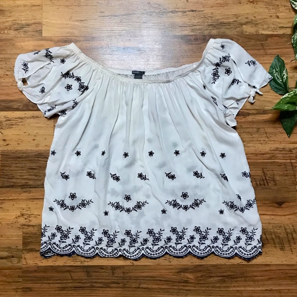 Charlotte Russe Tops - White Off The Shoulder Blouse